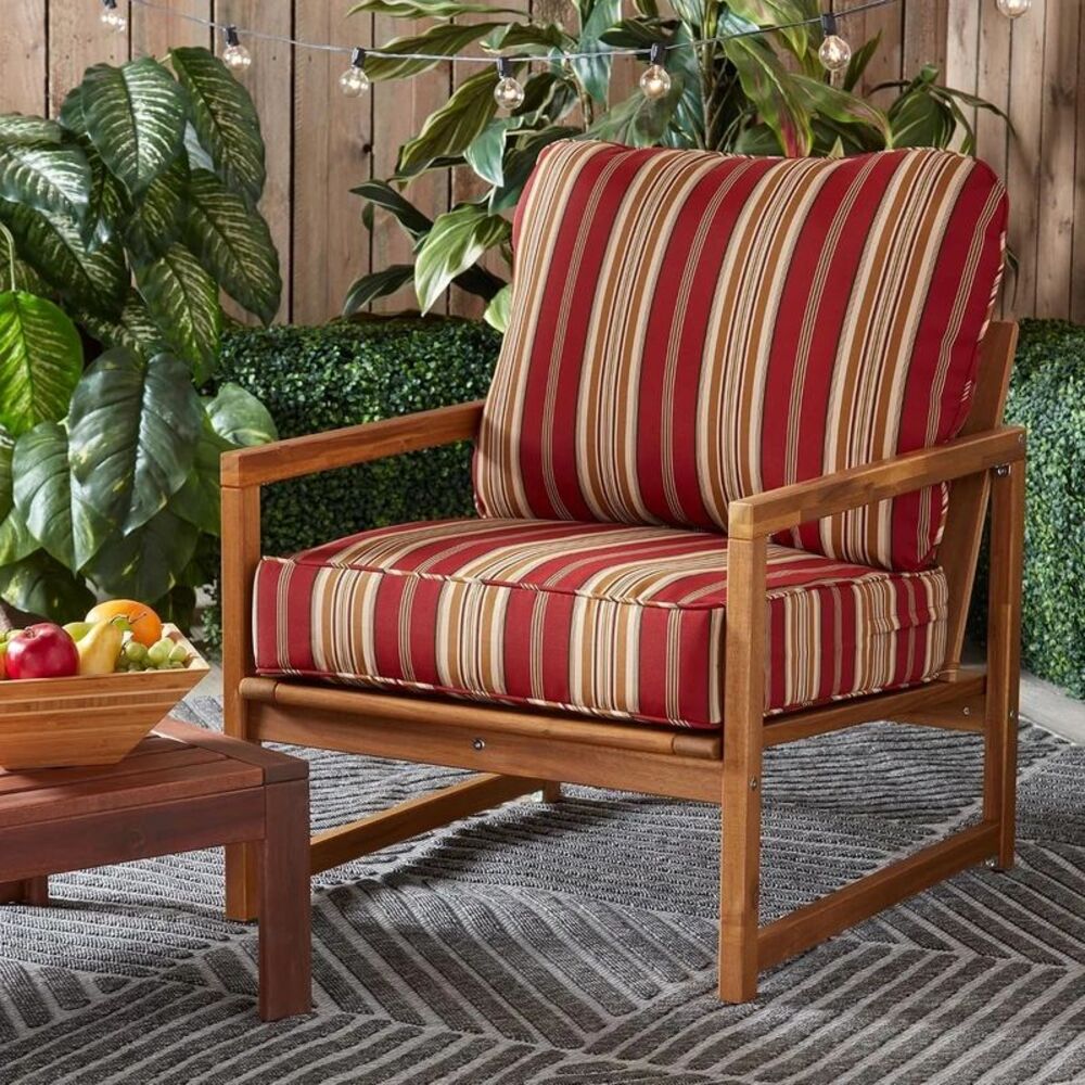 Greendale Home Fashions Outdoor Reversible 2-Piece Deep Seat Cushion Set, Tuscan